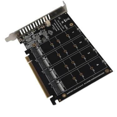 Imagem de PCIE para M.2 Quad Card NVME Adaptador PCI L, Cartões de Porta USB, Cartão Adaptador 4 Porta M.2 NVME SSD para PCIE X16 M Chaço do Drive Drive Drive Drive Drives Reader Expaon