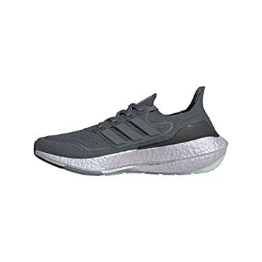 Imagem de adidas Tênis de corrida masculino Ultraboost 21, Óxido azul/óxido azul/verde nebuloso, 12