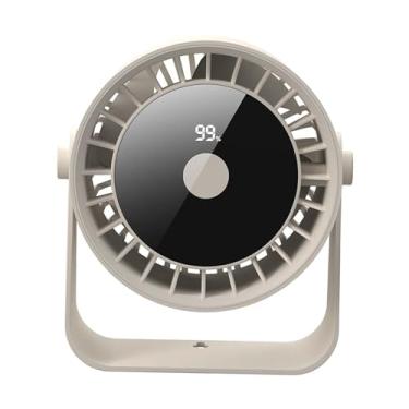 Imagem de Generic Portátil Fan Small Fan Tabletop Fã de ar de resfriamento de ar pessoal Compact Mini portátil ventilador elétrico portátil Fã de cozinha para, Branco