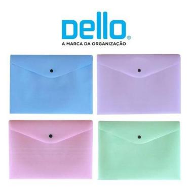 Imagem de Pasta C/ Botão Horizontal Envelope A4 Tons Pastel Dello C/4