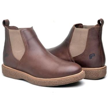 Imagem de Botina Chelsea Masculina Cano Medio Couro Legitimo Envio Imediato Ulti