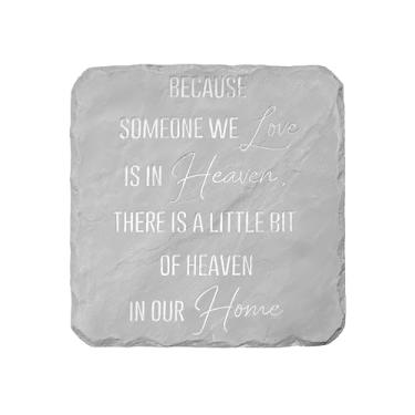 Imagem de Pavilion Gift Company - Heaven in Our Home - 19,7 cm x 19,7 cm Cimento à prova de intempéries Lembrança Luto Memorial Luto Céu Religião Jardim Pedra