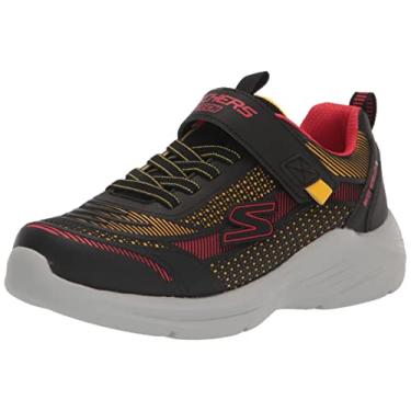 Imagem de Skechers Tênis infantil unissex Hyper-Blitz, Preto/vermelho, 11 Wide Little Kid
