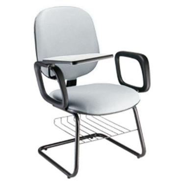 Imagem de Cadeira Escolar Universitária com prancheta para Escolas Linha Uno Cinza