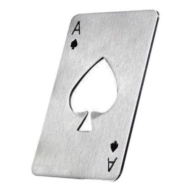 Imagem de Abridor De Garrafa Aço Inox Formato Carta De Baralho - Shopmix