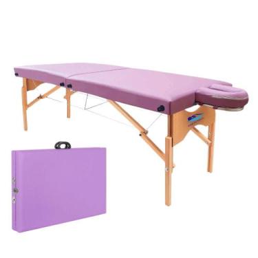 Imagem de Maca Portátil Pro 300Kg Madeira com Cabo de Aço Dobrável Apoio cabeça 