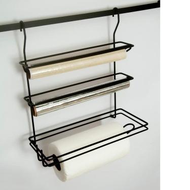 Imagem de Porta Rolo Triplo Serrilhado Preto Jomer 2461