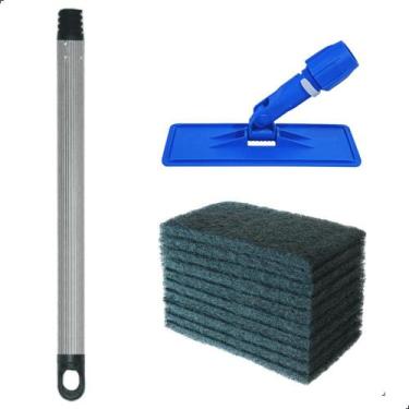 Imagem de Suporte LT Limpa Tudo 10 Fibras Abrasiva Verde com Cabo Aluminio 1,40m