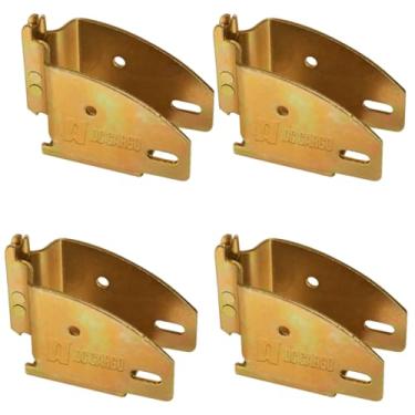 Imagem de Suportes de prateleira para soquete de viga de madeira DC Cargo Mall E Track (pacote com 4) - Compatível com 2x4 2x6 Adicionar barra de trava de carga Etrack removível para reboques fechados - Aço com