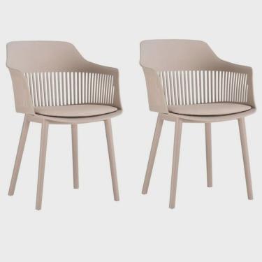 Imagem de Kit com 2 Cadeiras para Sala de Jantar Marcela Nude