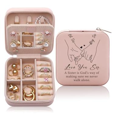 Imagem de Caixa de joias para irmãs para mulheres, A Sister is God's Way of Making Sure We Never Walk Alone, presente de dia das mães para irmãs, caixa de joias, presentes de Natal para irmãs, organizador de