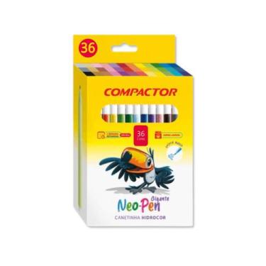 Imagem de Canetinha Gigante Neo-Pen Compactor 2,0 com 36 cores - compactor neo p