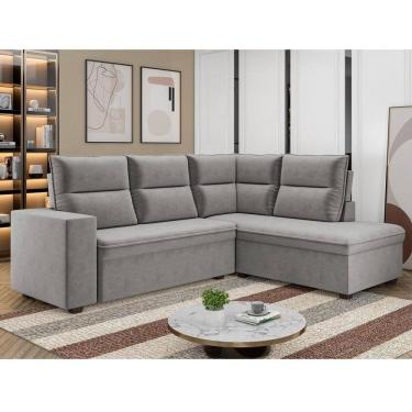 Imagem de Sofá de Canto Tamanho 220cm X 176cm Arruba Cinza