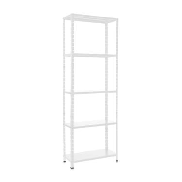Imagem de Estante Prateleira de Aço BRANCA Reforçada Casa Cozinha Sala Quarto Livros Multiuso Organizador(5 PRATELEIRAS)