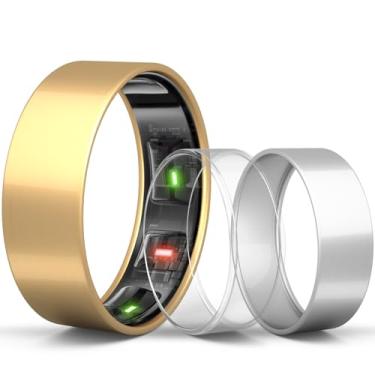 Imagem de sylacor Capa de anel compatível com Oura Ring Gen 4/Oura Gen 3, protetor de TPU durável resistente a arranhões para mulheres e homens para academia e malhação (ouro + prata + transparente, tamanho 10)
