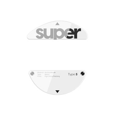 Imagem de Patins de mouse de vidro Superglide – Deslizamento super suave, borda redonda polida, pés de mouse para jogos super rápidos com sola durável para Pulsar X3 Series (Tipo-S, branco)