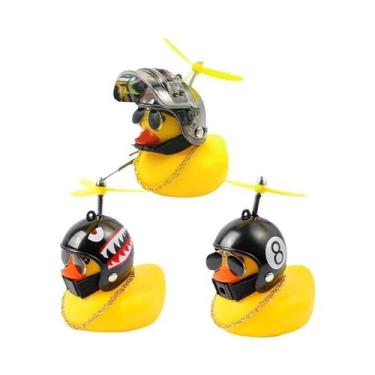 Imagem de Pato Amarelo - Capacete Ornamental para Moto, Carro e Bicicleta, 3pcs 