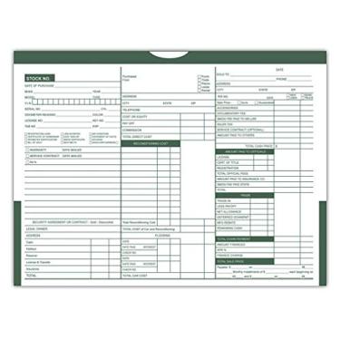 Imagem de Jaquetas detalhadas impressas coloridas (100 por pacote) – envelopes para revendedor de veículos, Verde