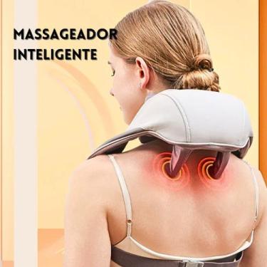 Imagem de Massageador De Pescoço Inteligente De Compressão / Sem Fio / Alívio Da