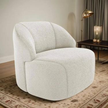 Imagem de Poltrona Organica Decorativa Eloa Boucle Bege - Londrilar