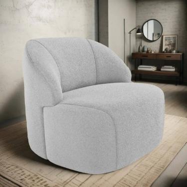 Imagem de Poltrona Organica Decorativa Eloa Boucle Prata - Londrilar