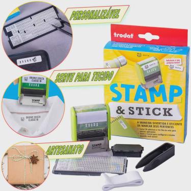 Imagem de Carimbo diy Personalizável Roupa Infantil Tecido Personalizado Sacola Kraft Identificação Objetos