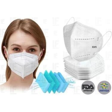 Imagem de Kit 10 Máscara De Proteção Hospitalar Pff2 N95 Com Clip Nasal Padrão K