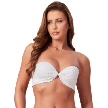 Imagem de Sutia sem alça com Bojo e Aro Nayane Rodrigues Rendado de Alta Sustent