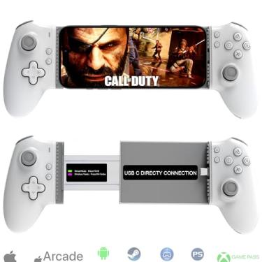 Imagem de USB C Mobile Gaming Controller for iPhone 15/iPhone 16 Series & Android, Plug and Play Gamepad Joystick, Remote Player Controller for PS5/Xbox/PC, Cloud Gaming, Hall Effect Rocker & Trigger,