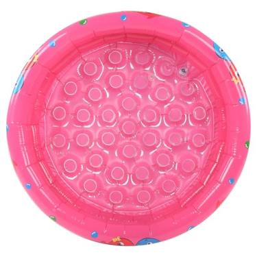 Imagem de Piscina Inflável de Bebês, Crianças Redondas Rosa Portáteis Ao Ar Livre Interno Com PVC Grosso para Crianças Brincadeira de água (150cm)