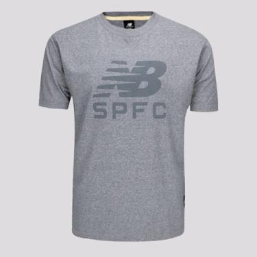 Imagem de Camiseta Masculina NB Concentração SPFC 2025, Cinza Blacktop, G