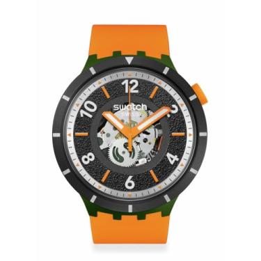 Imagem de Swatch Relógio casual unissex laranja quartzo biocerâmico Fall-IAGE, Laranja