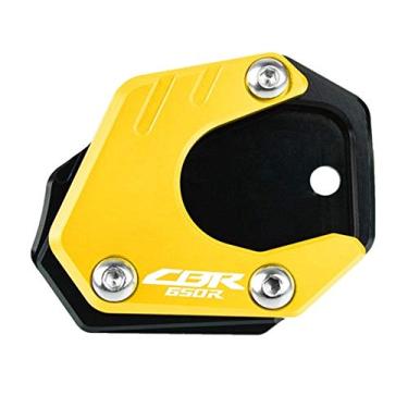 Imagem de Acc-Creativity Suporte de pé de motocicleta com ampliador lateral para placa de extensão compatível com Honda CBR650R CB650R 2019-2020 (dourado)