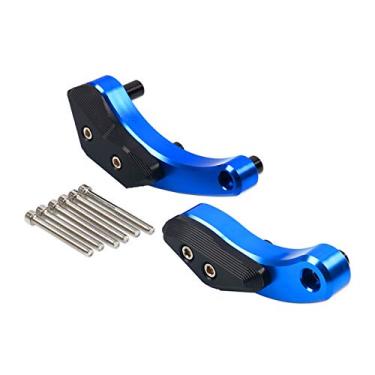 Imagem de Acc-Creativity Motocicleta CNC Alumínio Motor Crash Guard Case Frame Sliders Protector Proteção contra quedas Compatível com BMW S1000RR 2019-2021 (Estilo 2, Azul)