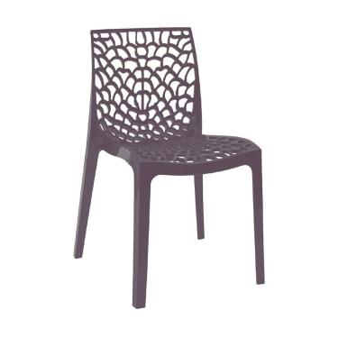 Imagem de Cadeira Vazada Em Polipropileno Gruvier Fratini Cinza