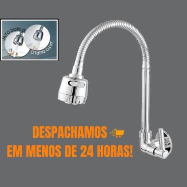 Imagem de Torneira Tubo Flexível Parede Cozinha para Pia de Cozinha Gourmet Flex