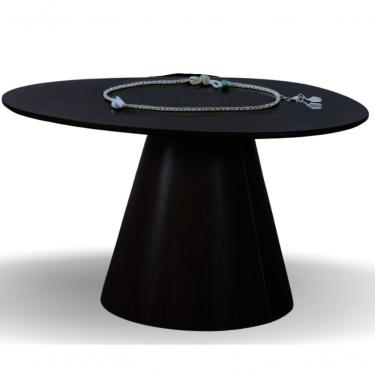 Imagem de Mesa Cone Redonda Orgânica Em ébano 110cm