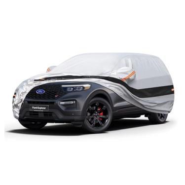 Imagem de Holthly Capa de carro SUV de 10 camadas, ajuste personalizado para Ford Explorer (2006-2025), à prova d'água para todos os climas para automóveis, cobertura completa ao ar livre, proteção contra