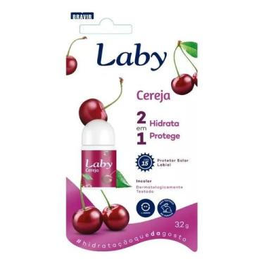 Imagem de Laby Prot Sol Hidrat Labial Cereja Fps15 3,2g - Bravir