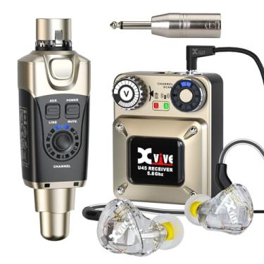 Imagem de Xvive Sistema De Monitoramento Intra-Auricular Sem Fio U45T9 5,8 Ghz Com Drivers T9 2Ba, Fone Ouvido Iem, Transmissor E Receptor Portátil Para Estúdio, Ensaio Banda, Apresentação Ao Vivo, Modo Varre