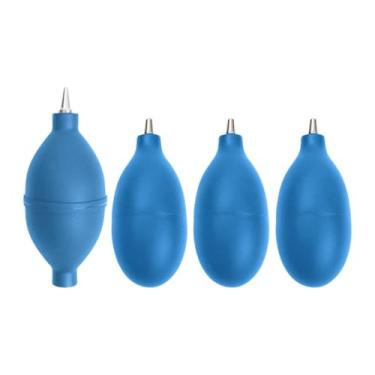 Imagem de FVDPWYE Ferramentas de Limpeza de Soprador de Pó de Ar com Bico de Metal Bomba de Esfera de Silicone para Limpeza de Laptop, Telefone, Câmera DSLR E Teclado, Azul, Tamanho real