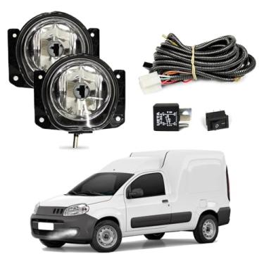 Imagem de Kit Farol de Milha para Fiorino 2014 a 2021 Completo com Chicote Botão e Relê Auxiliar Neblina