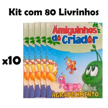 Imagem de 80 Livrinhos Bíblicos - Amiguinhos do Criador - 10 Kits Repetidos (Ata
