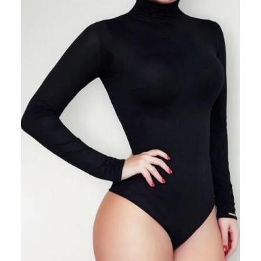 Imagem de Kit 2 Body Feminino Manga Longa Cacharrel e Regata - WJU JEANS, Preto,