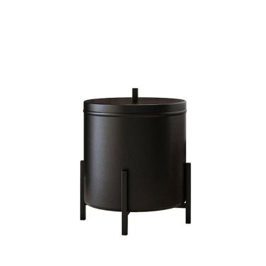 Imagem de Lixeira Cesto Banheiro 6 Litros Alumínio Suspensa Cozinha Escritório Level