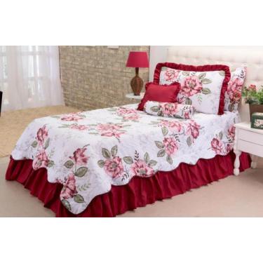 Imagem de Kit 3 Pçs Cobre Leito Colcha Solteiro Belize com Babados - DECCORALLE