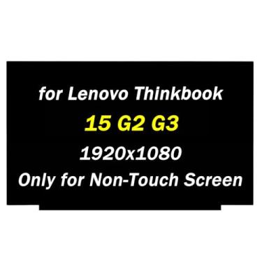 Imagem de PEHDPVS Tela de substituição de 15,6 polegadas para Lenovo Thinkbook 15 G2 G3 15-IIL 15-IML 15-ACL modelo 20VE 21A4 20SM 20RW FHD 1920×1080 30 pinos 60Hz tela LCD painel de laptop (apenas para tela