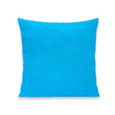 Imagem de Capa de Almofada Decorativa 40x40 Gorgurinho c/Zíper Lisa e Estampada Moderna (Azul Turquesa)