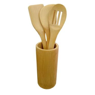 Imagem de Jogo 3pcs espatula de bamboo 30 x 6cm - Homecook, Única