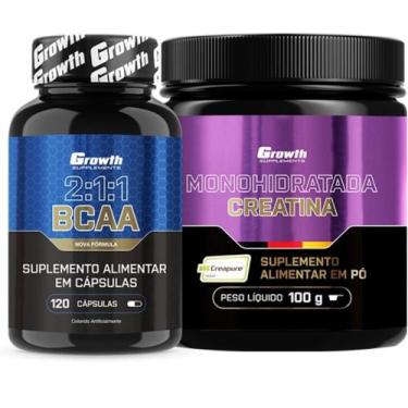 Imagem de Bcaa 120 Caps + Creatina 100g Creapure Growth Supplements